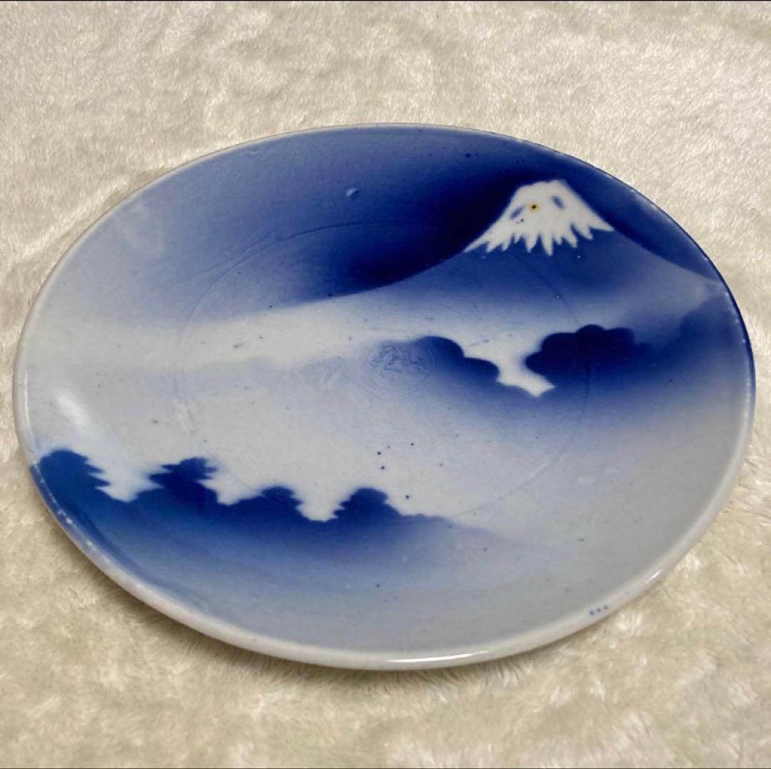 伊万里　古伊万里　富士山　大皿　陶器　染付　富士　ふじ　山　8枚
