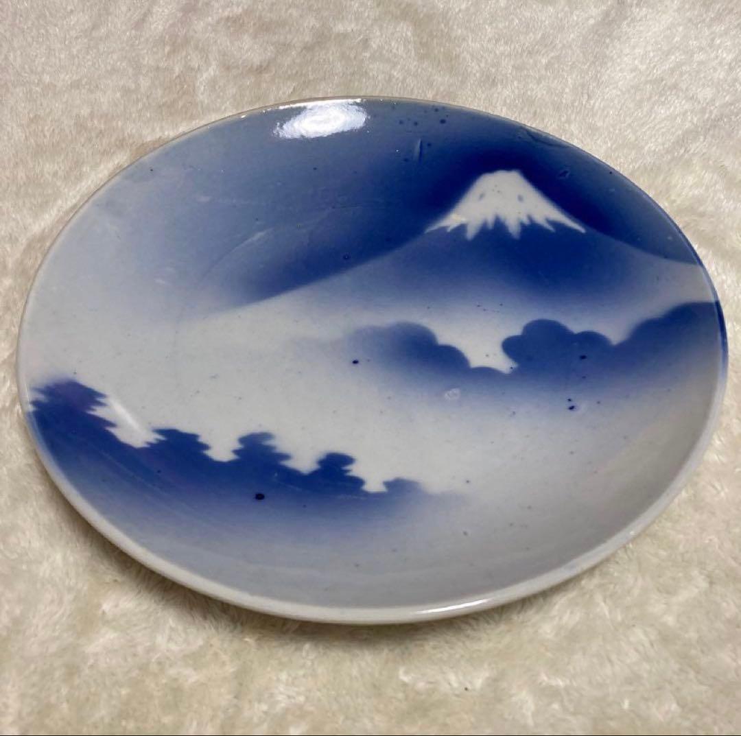 伊万里　古伊万里　富士山　大皿　陶器　染付　富士　ふじ　山　8枚
