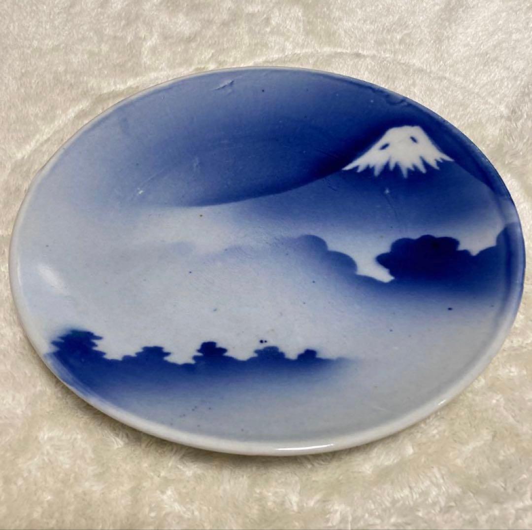 伊万里　古伊万里　富士山　大皿　陶器　染付　富士　ふじ　山　8枚