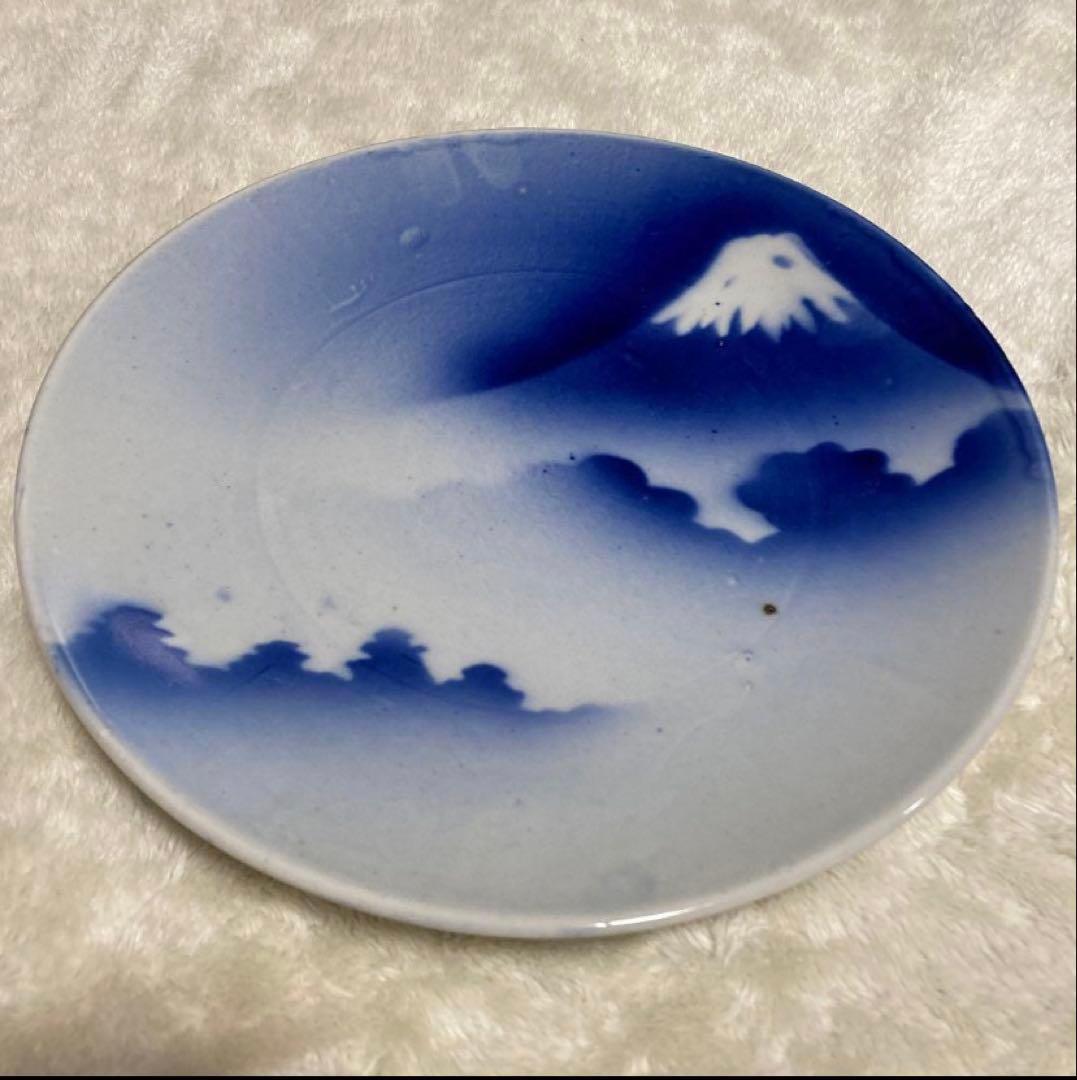 伊万里　古伊万里　富士山　大皿　陶器　染付　富士　ふじ　山　8枚