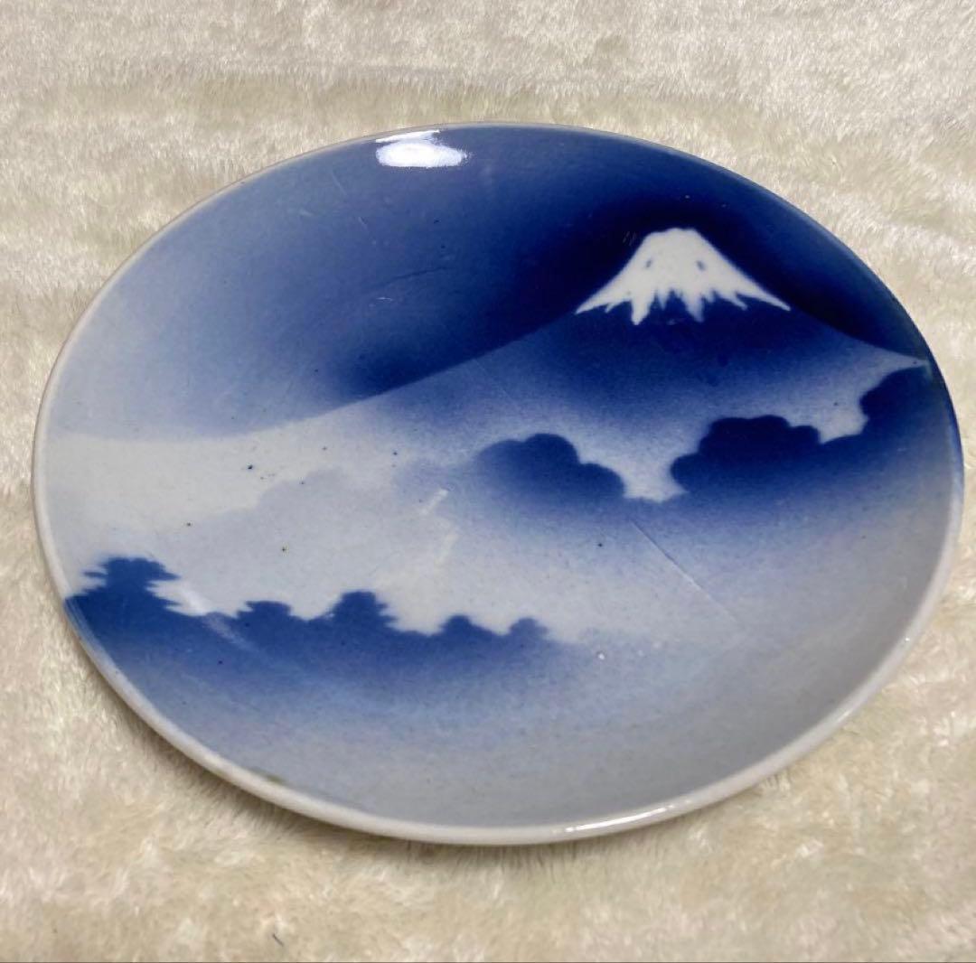 伊万里　古伊万里　富士山　大皿　陶器　染付　富士　ふじ　山　8枚