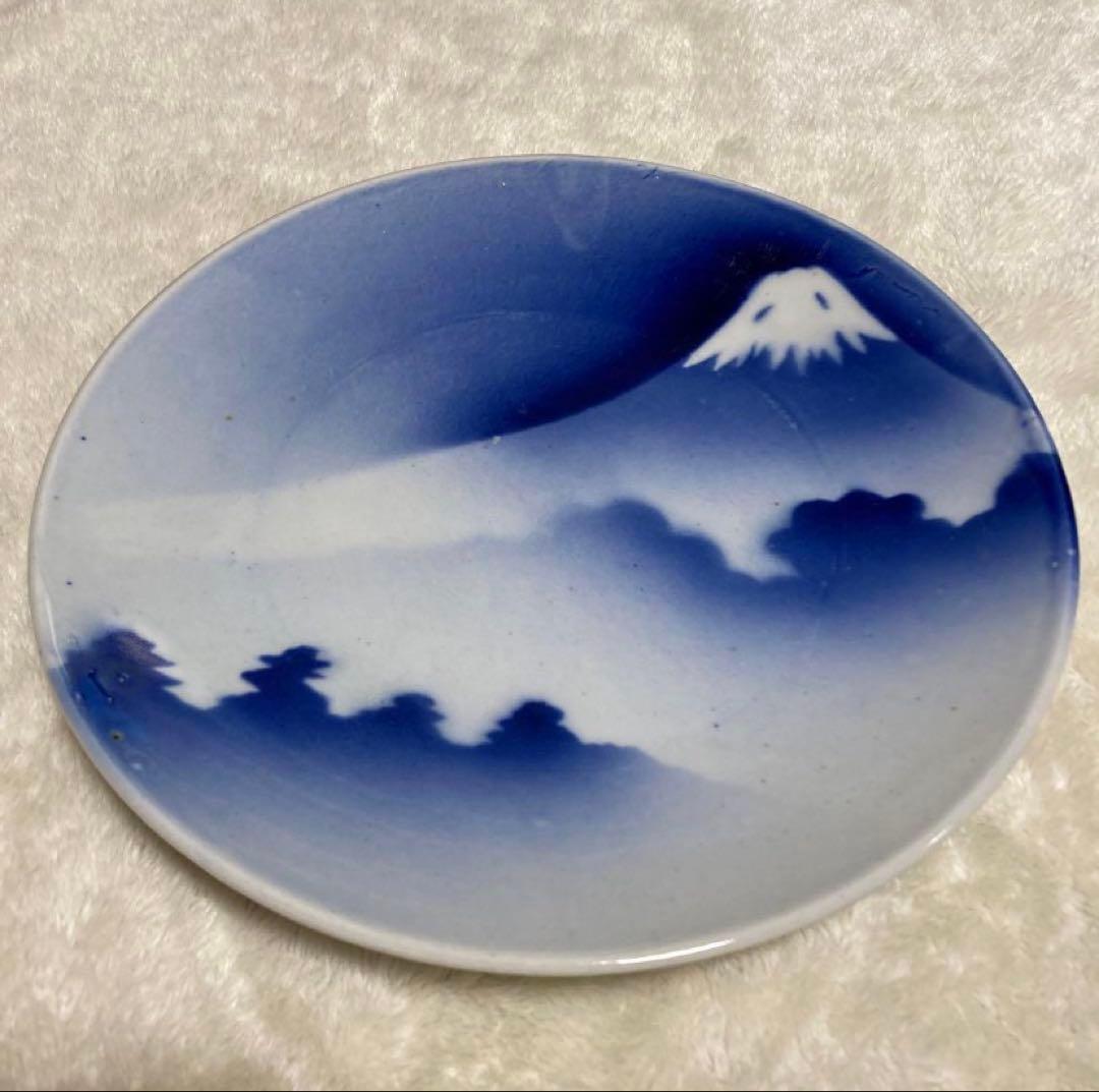 伊万里　古伊万里　富士山　大皿　陶器　染付　富士　ふじ　山　8枚