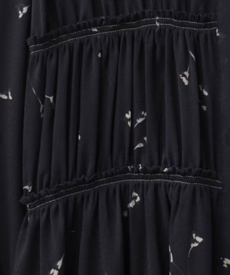 CLANE クラネ ワンピース フラワーステッチワンピース ブラック M 花柄