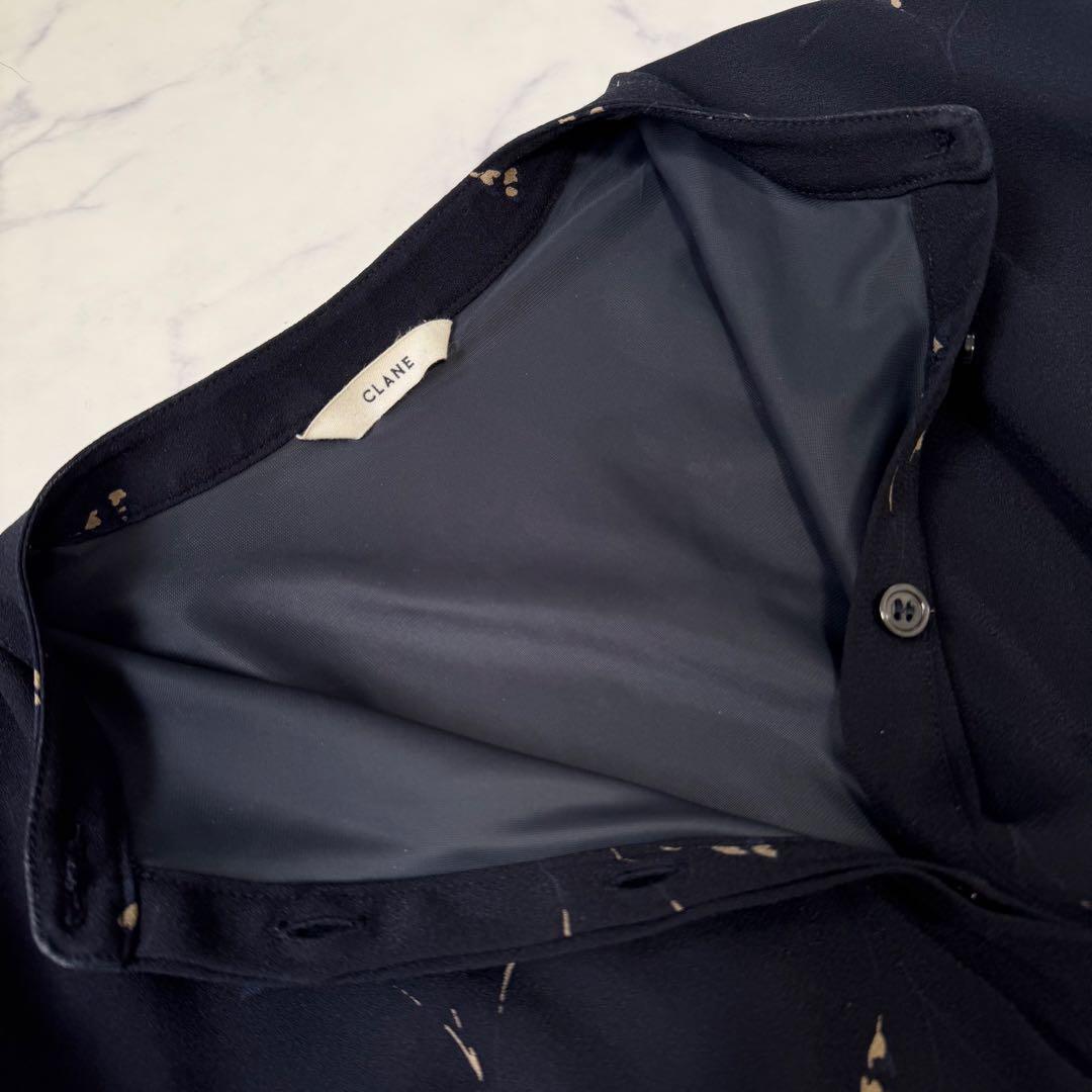 CLANE クラネ ワンピース フラワーステッチワンピース ブラック M 花柄