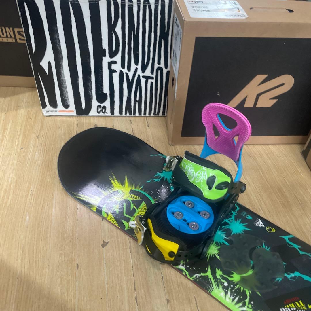 K2　キッズスノーボードセット　MINITURBO110cm　バイン付4点セット