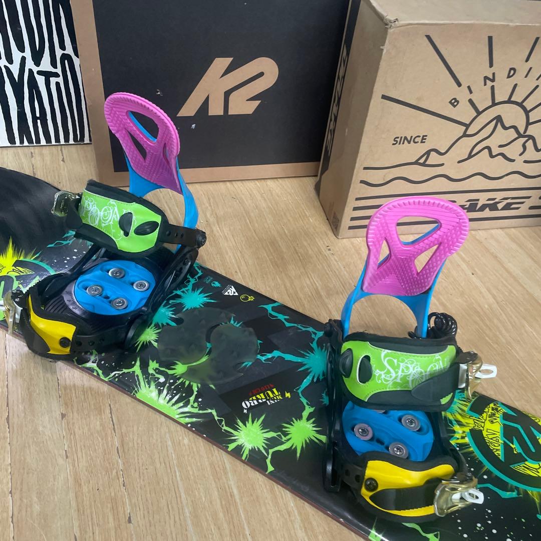 K2　キッズスノーボードセット　MINITURBO110cm　バイン付4点セット