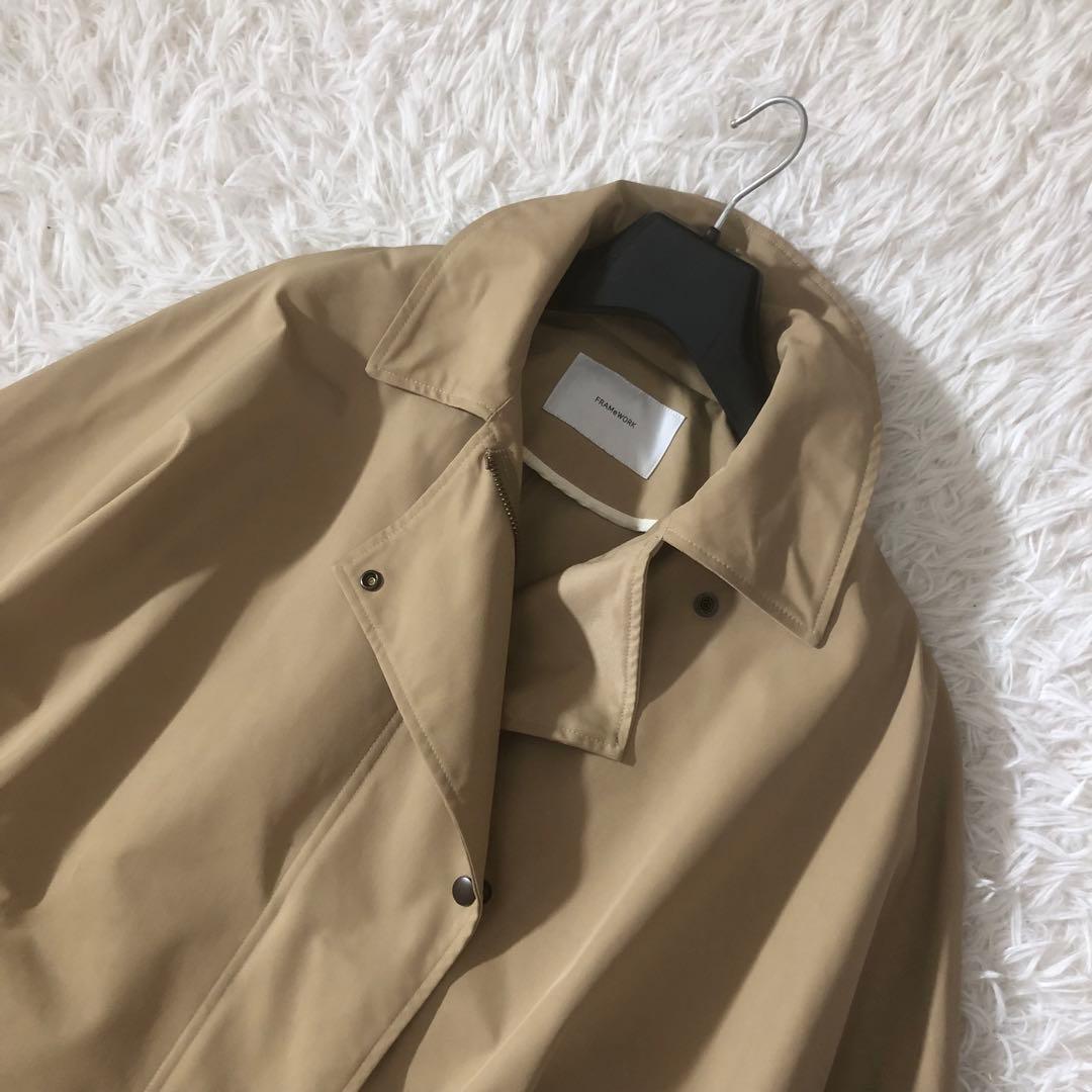 美品 フレームワーク 2024年 撥水ポンチョトレンチコート オーバーサイズ