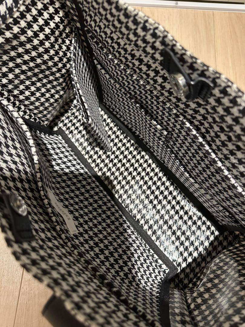 pium ベルトロゴハンドルトートバッグ 千鳥柄 ミックス