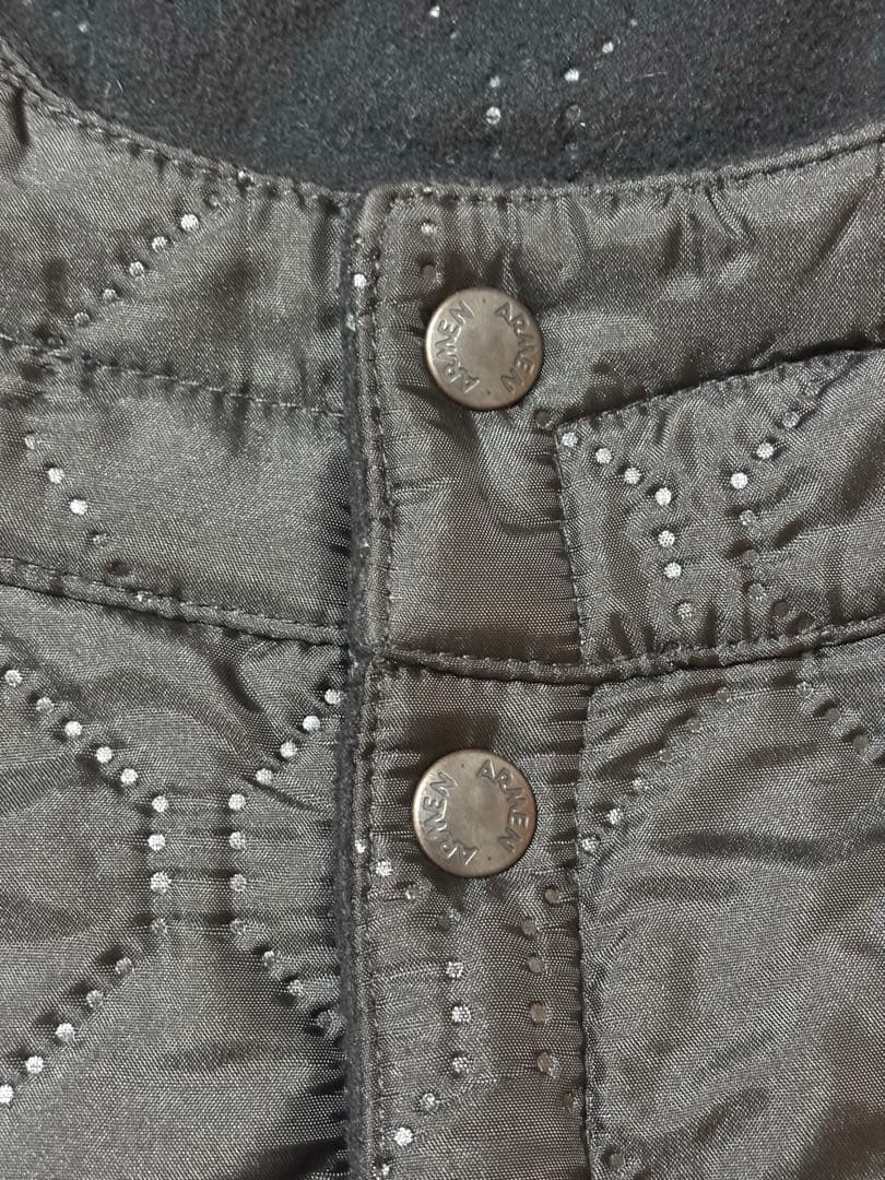 【美品】ARMEN フード付きキルティングベスト ブラック