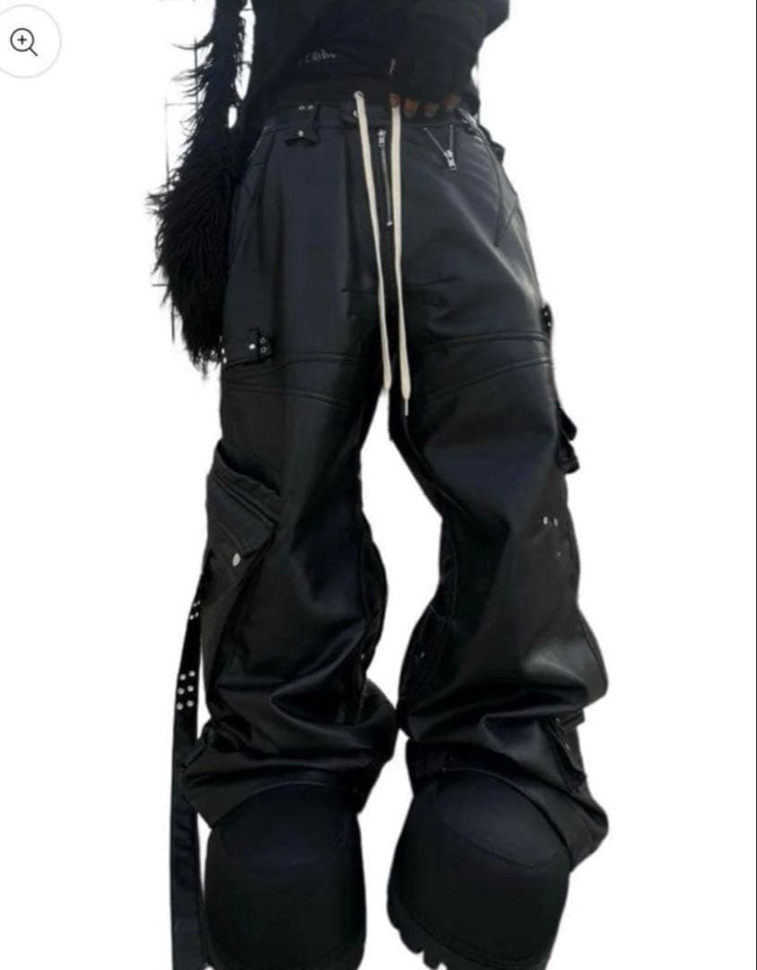 パンツ cozyworldwide LEATHER CARGO PANTS