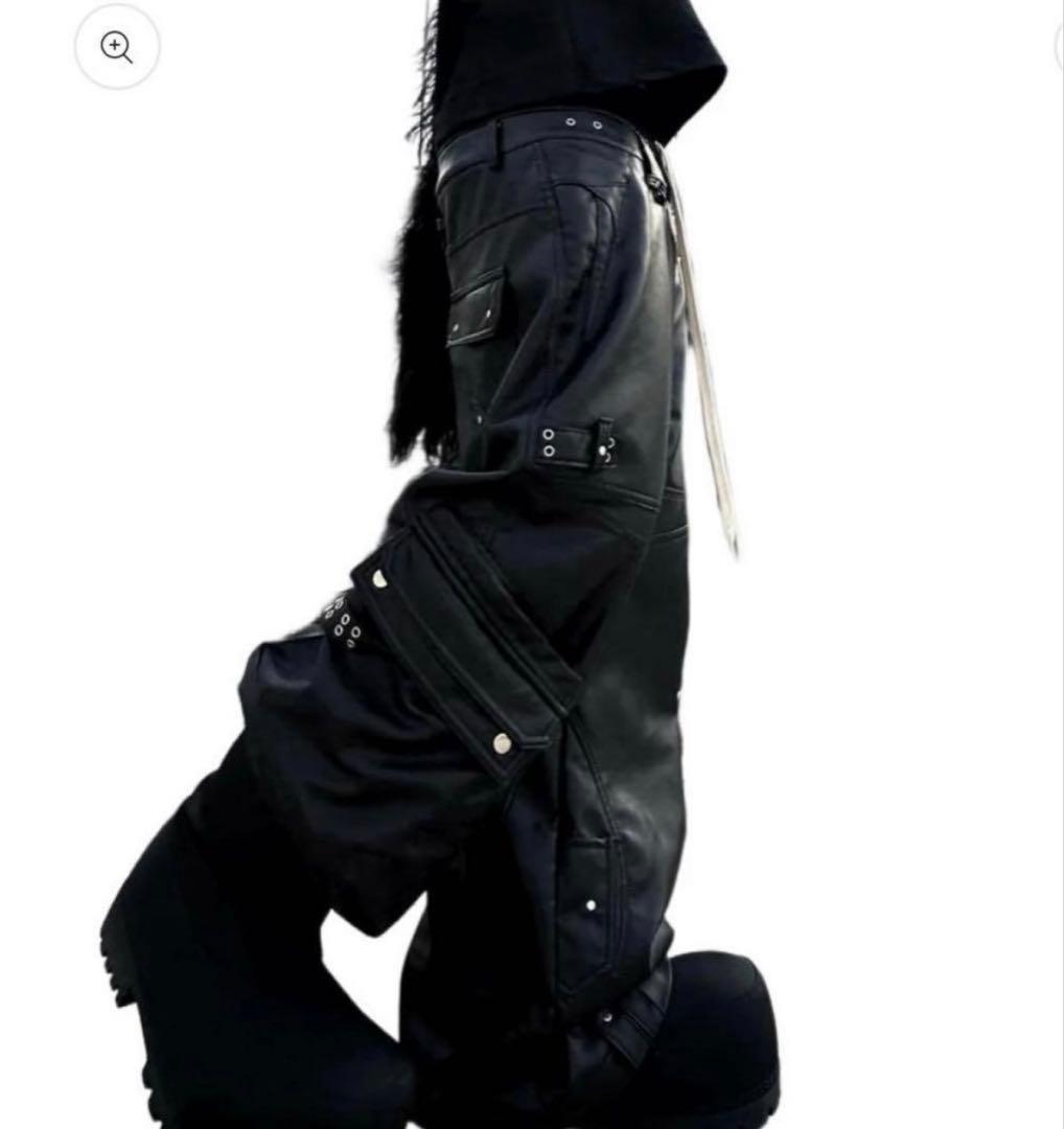 パンツ cozyworldwide LEATHER CARGO PANTS