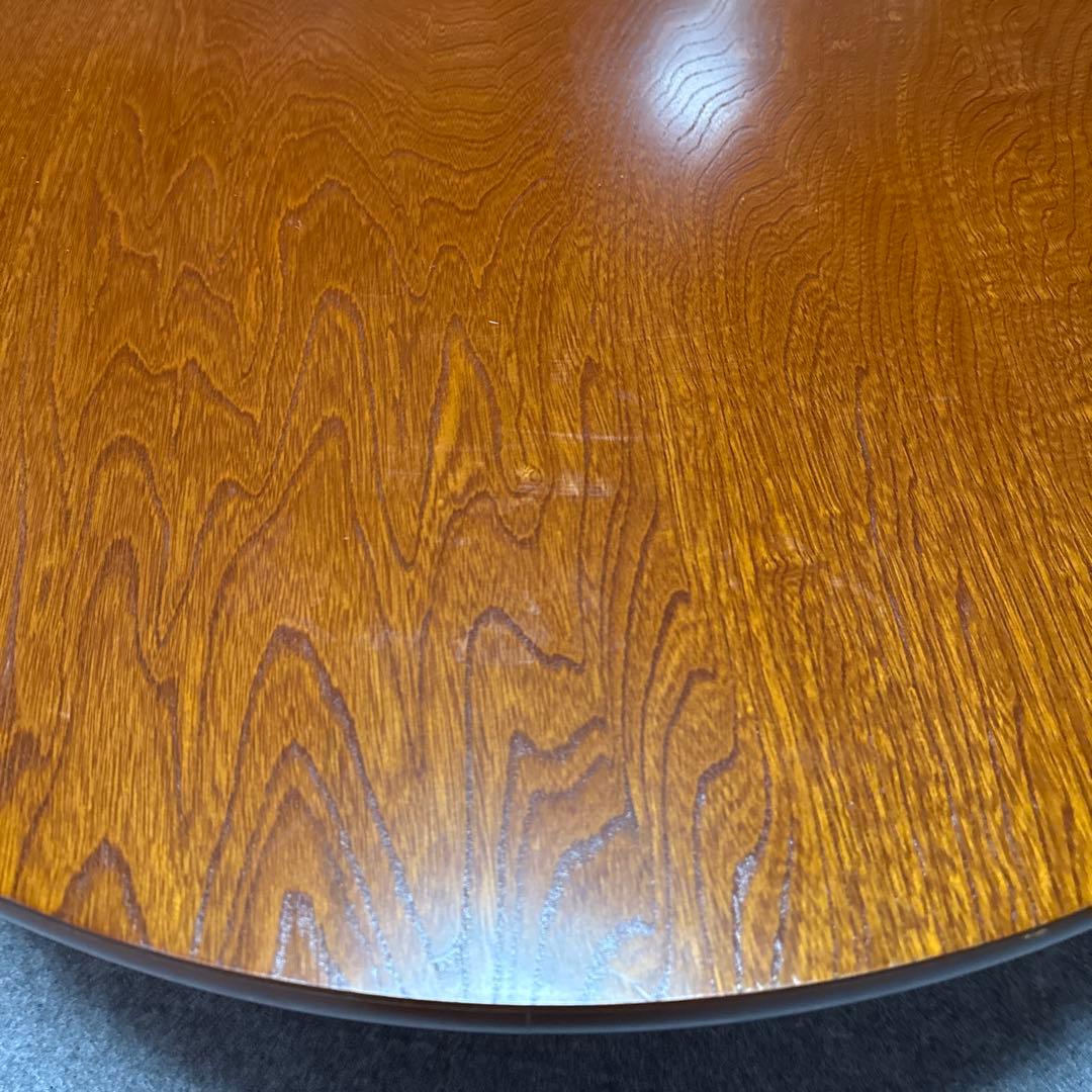 ⭕️即日発送　アンティーク　木製円形座卓 約90cm