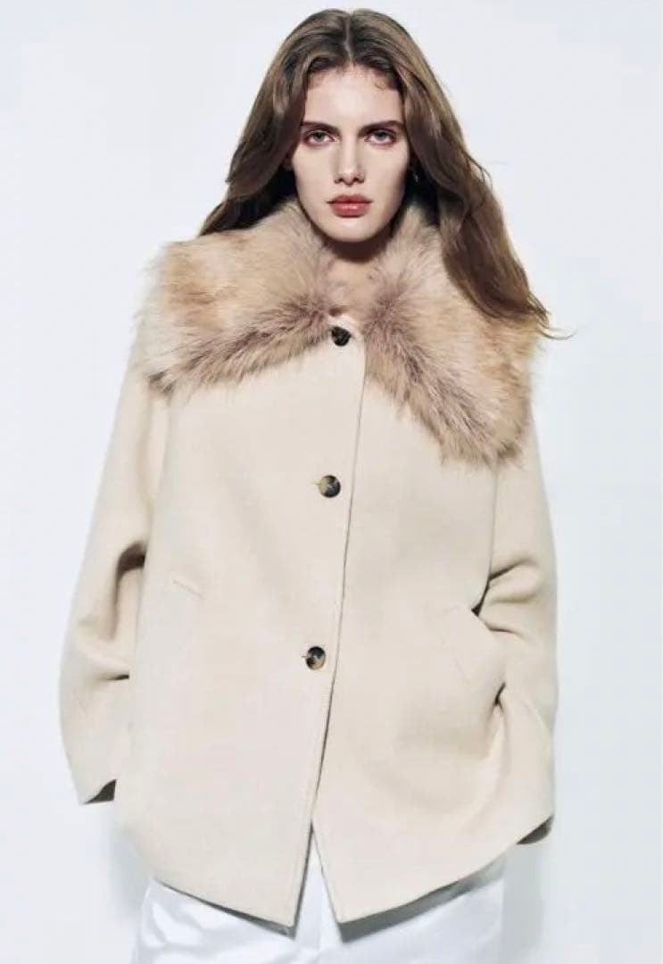 ZARA ZW COLLECTION MANTECOウールブレンドコート