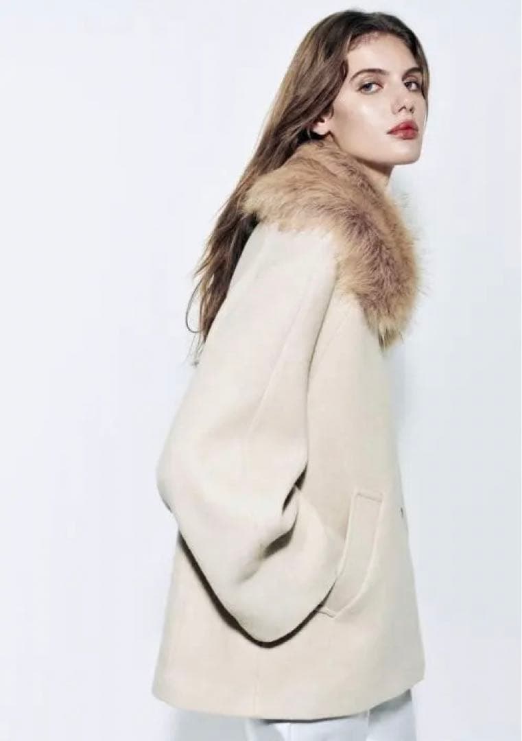 ZARA ZW COLLECTION MANTECOウールブレンドコート