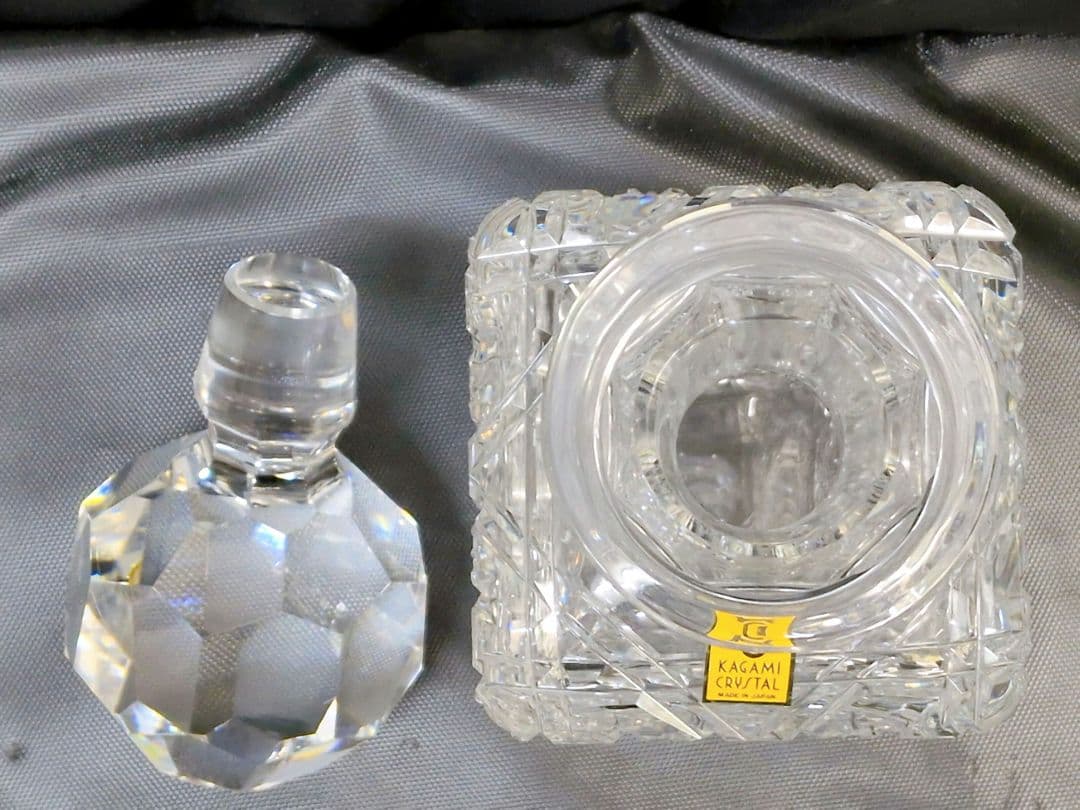 カガミクリスタル デキャンタ＋グラス2個セット 箱付き デカンタ　M2833