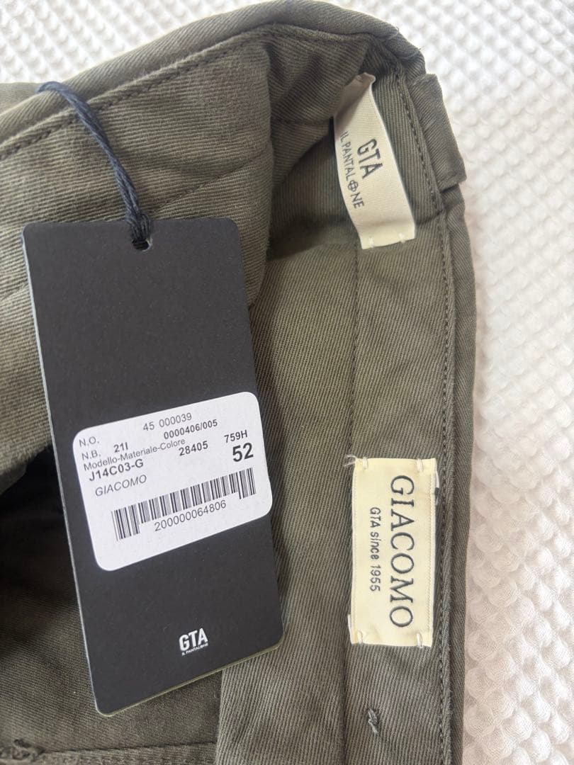 新品 ＧＴＡ カーゴパンツ GIACOMO オリーブグリーン サイズ52