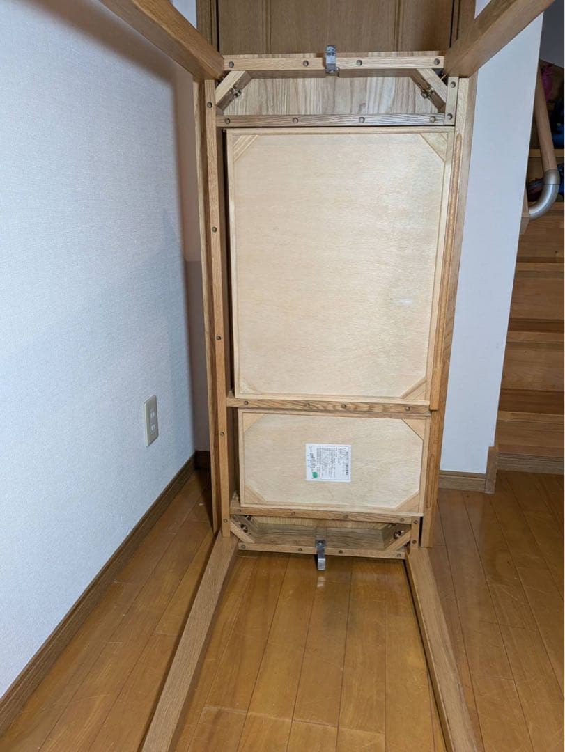 ■送料込■無印 木製デスク オーク材 110 事務 学習 勉強机 テーブル引出