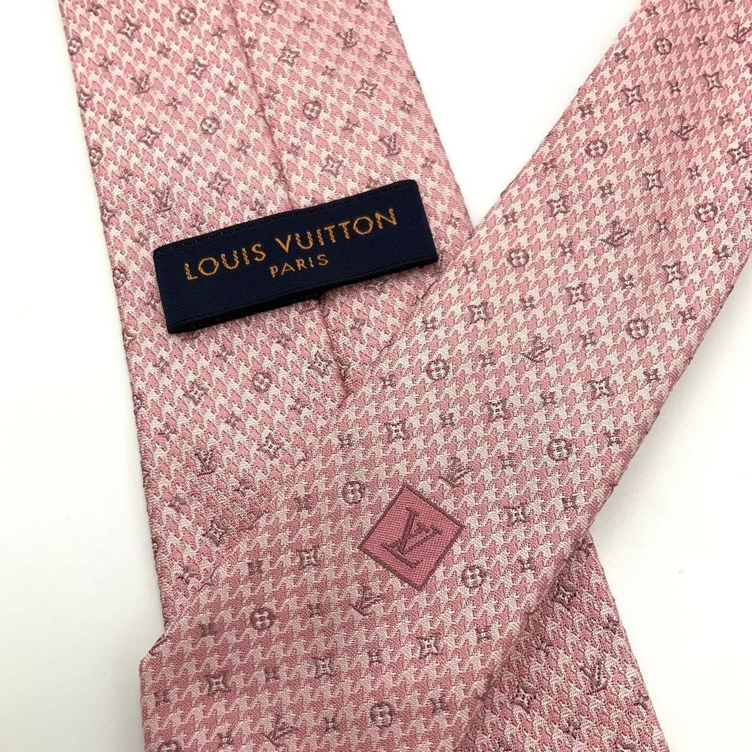 LOUIS VUITTON ルイヴィトン ネクタイ モノグラム ピンク シルク