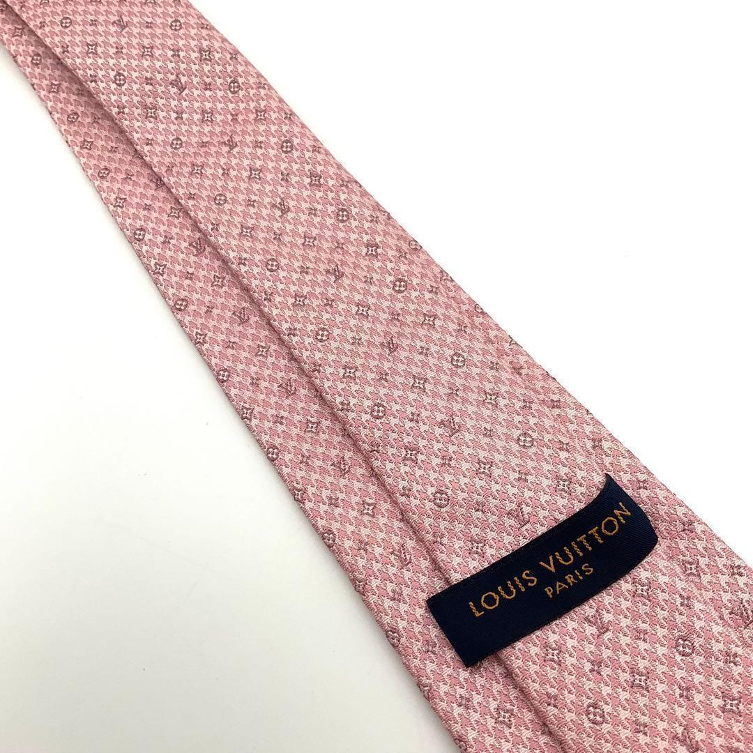 LOUIS VUITTON ルイヴィトン ネクタイ モノグラム ピンク シルク