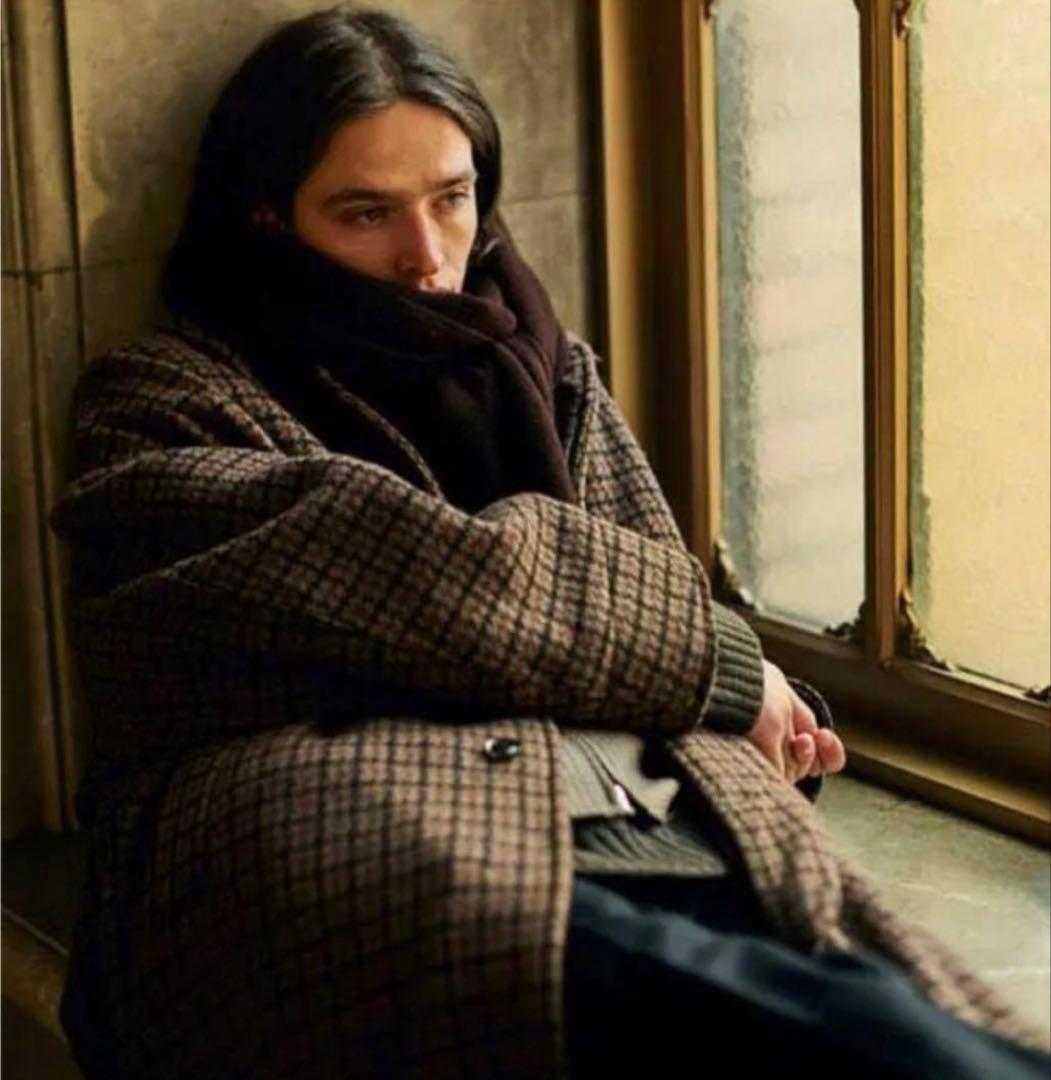 （美品）DOUBLE JQUARD KNIT BALCOLLAR COAT