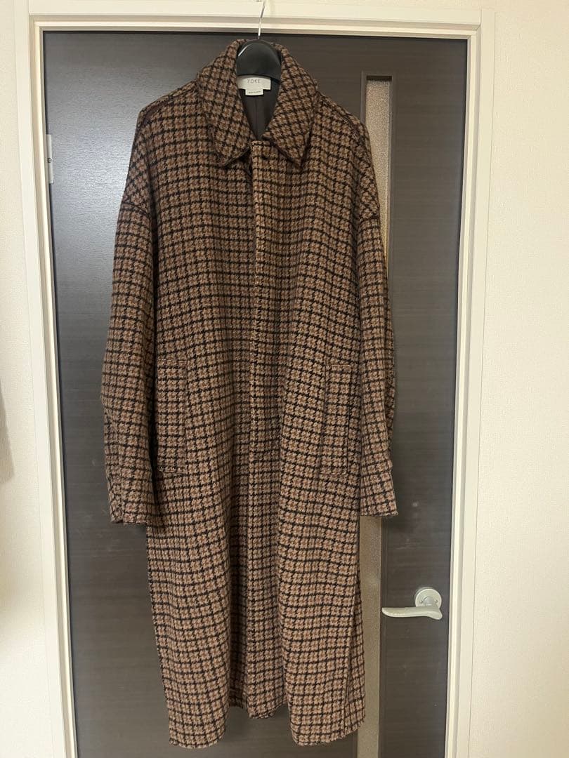 （美品）DOUBLE JQUARD KNIT BALCOLLAR COAT