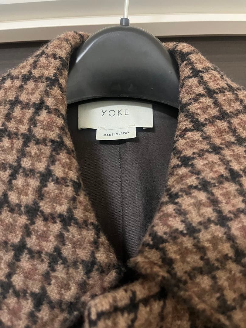 （美品）DOUBLE JQUARD KNIT BALCOLLAR COAT