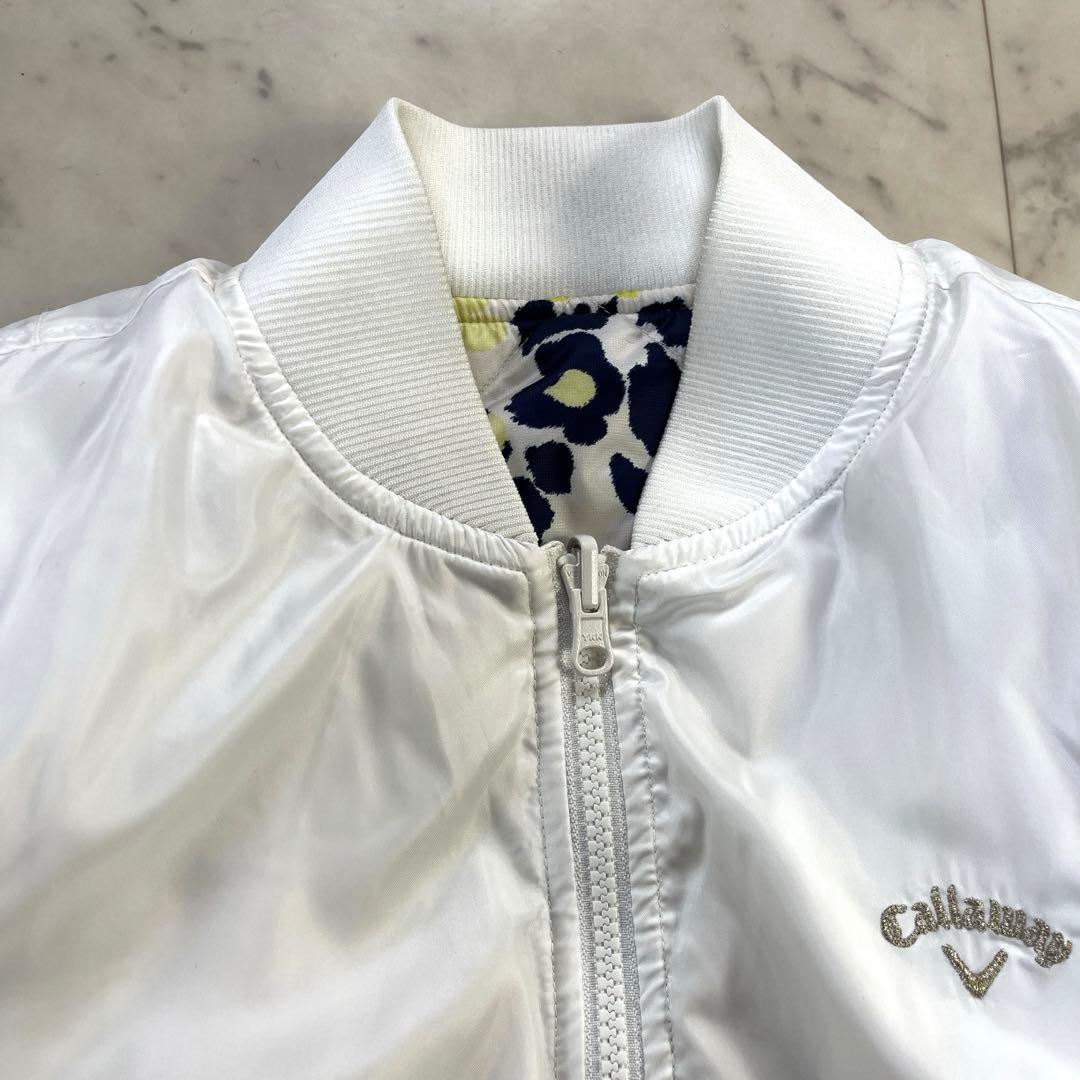 極美品♪キャロウェイ　2way リバーシブル　MA-1 花柄ダウンジャケット　L