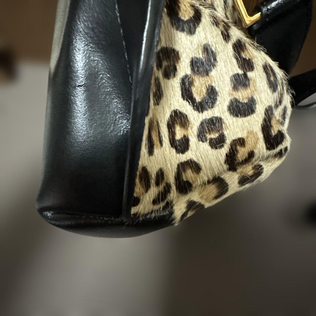 sacal ハラコレオパード柄 ショルダーバッグ