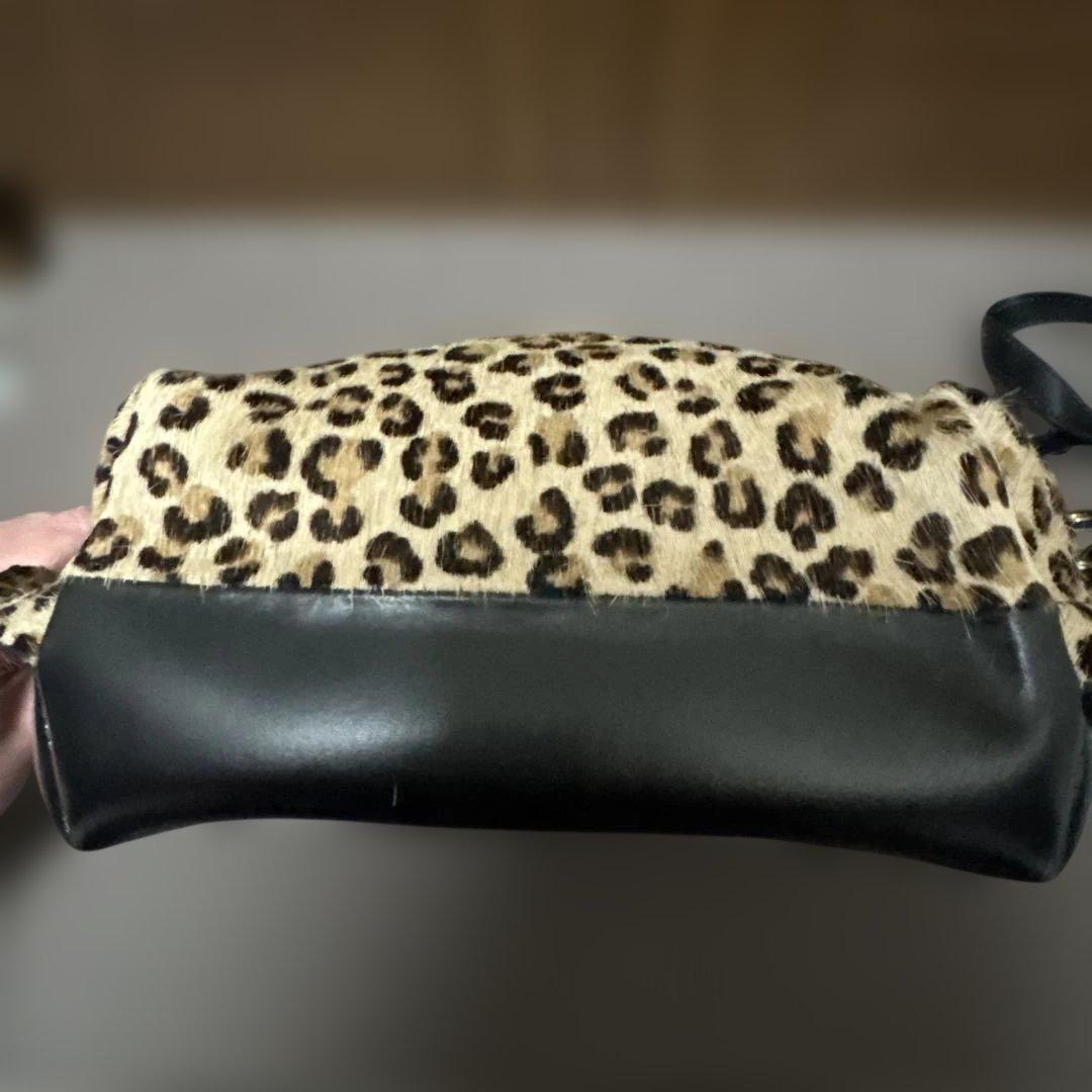 sacal ハラコレオパード柄 ショルダーバッグ