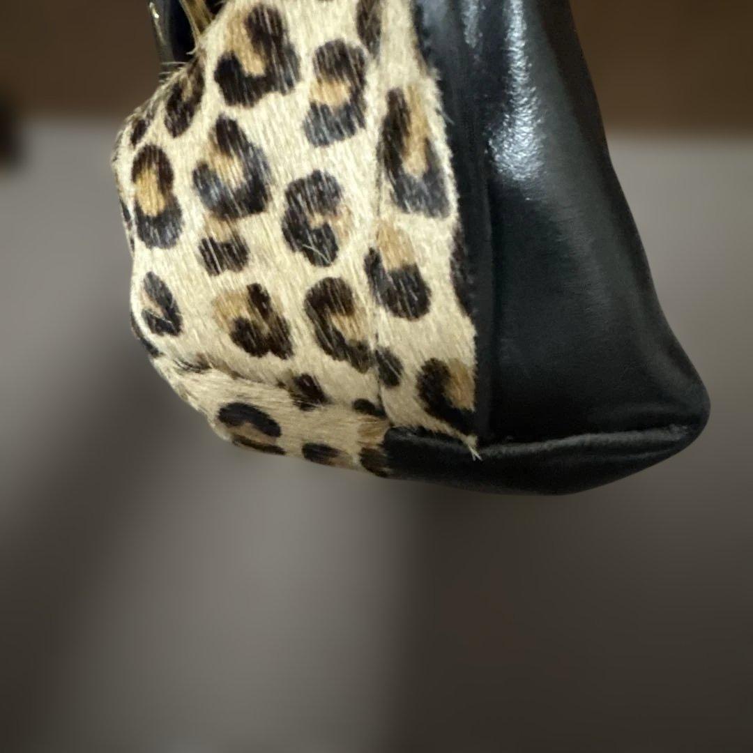 sacal ハラコレオパード柄 ショルダーバッグ