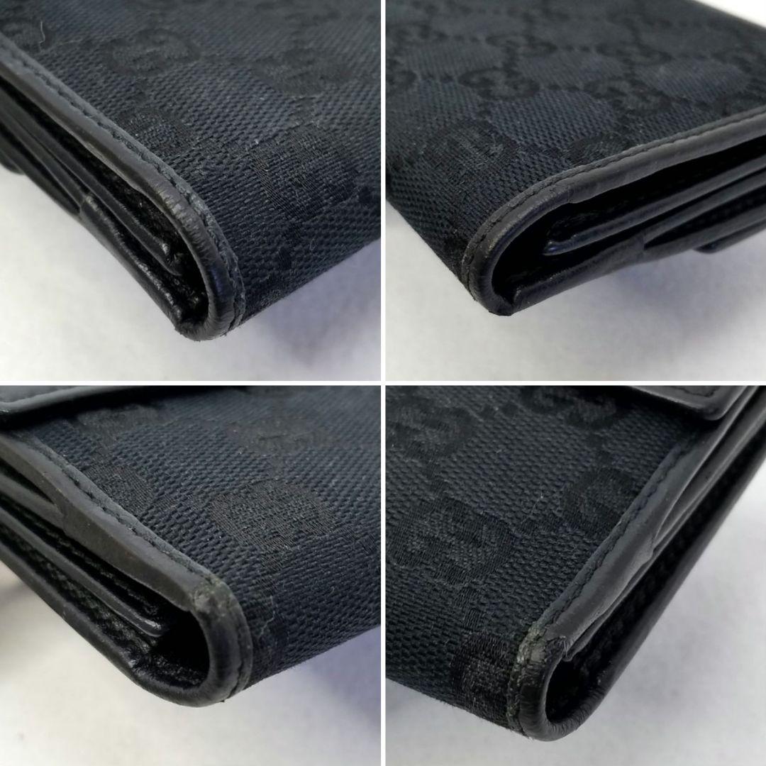 GUCCI グッチ GGキャンバス ブラック 黒 長財布 ラブリーハート金具