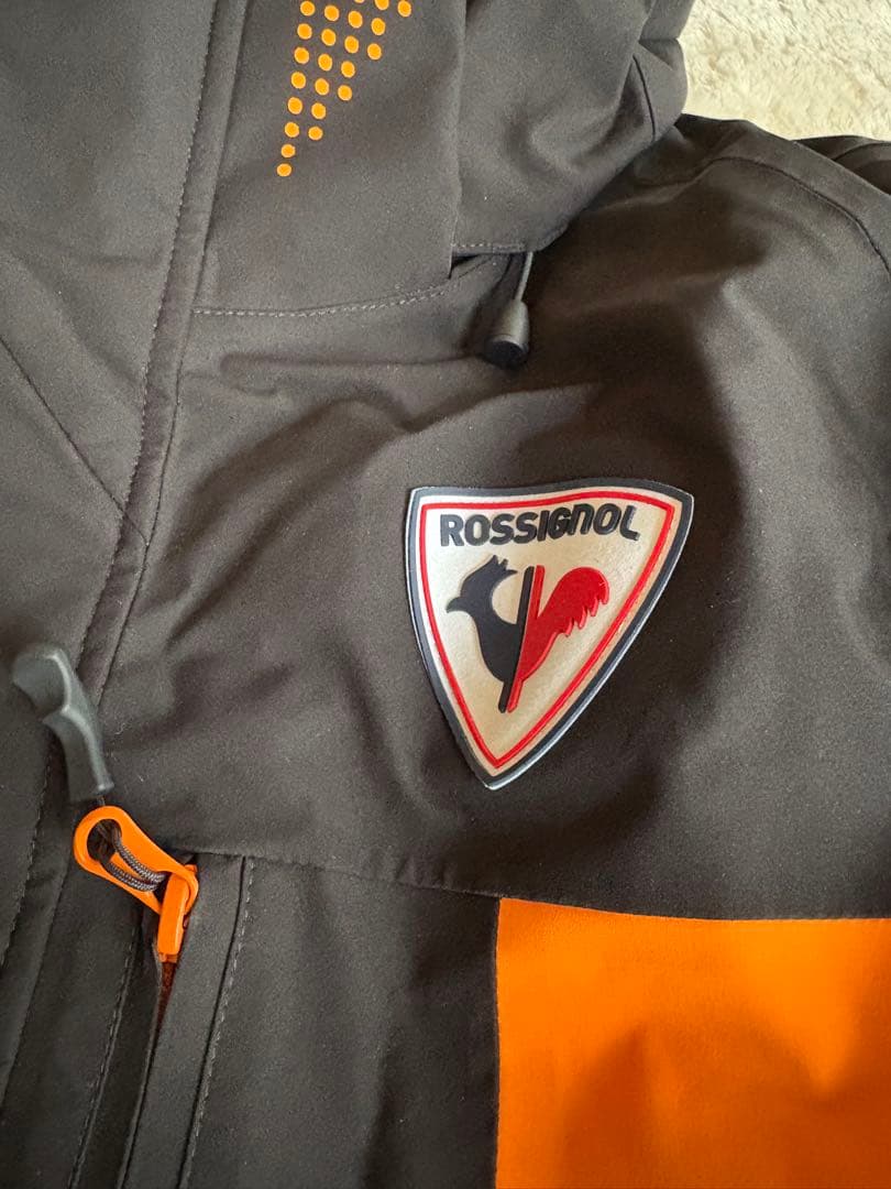 ROSSIGNOL スキーウェア 黒/オレンジ　上下セット
