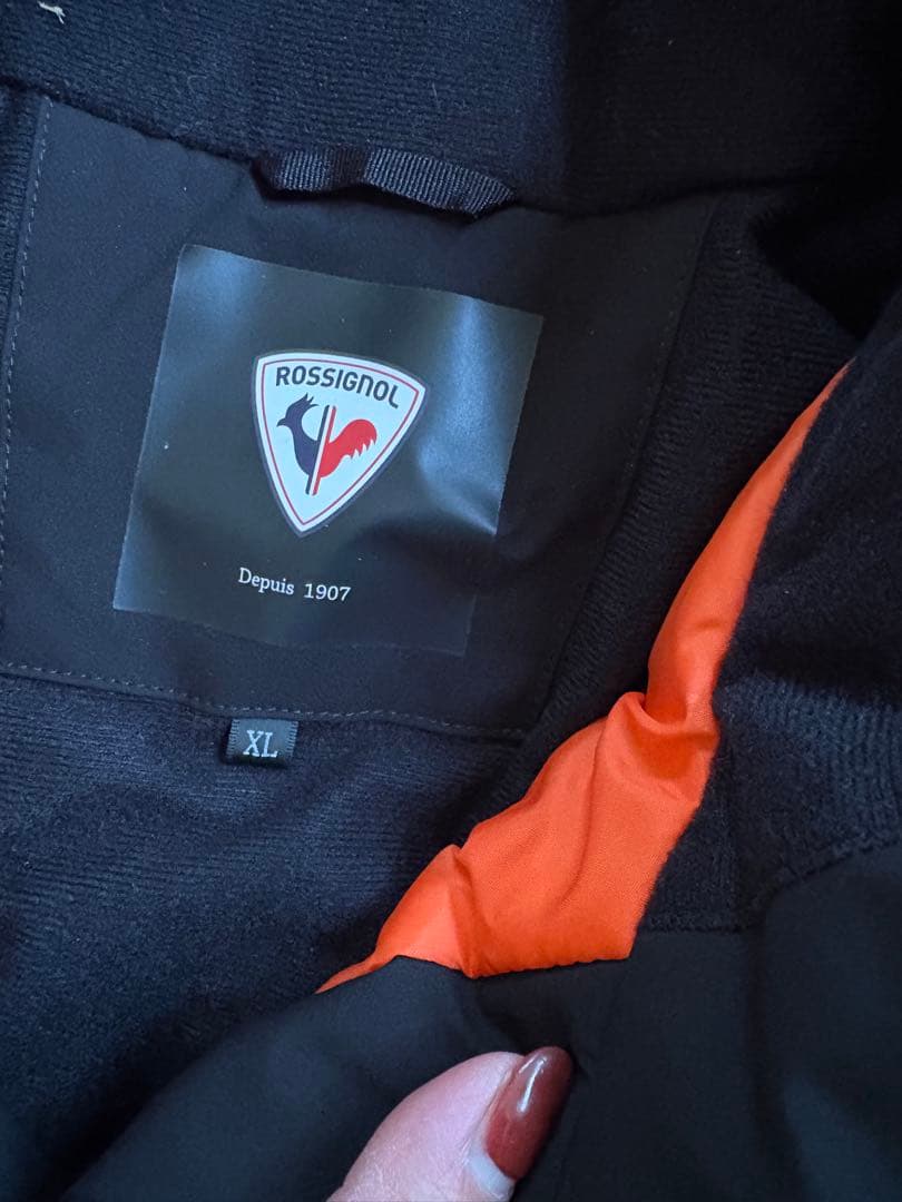 ROSSIGNOL スキーウェア 黒/オレンジ　上下セット
