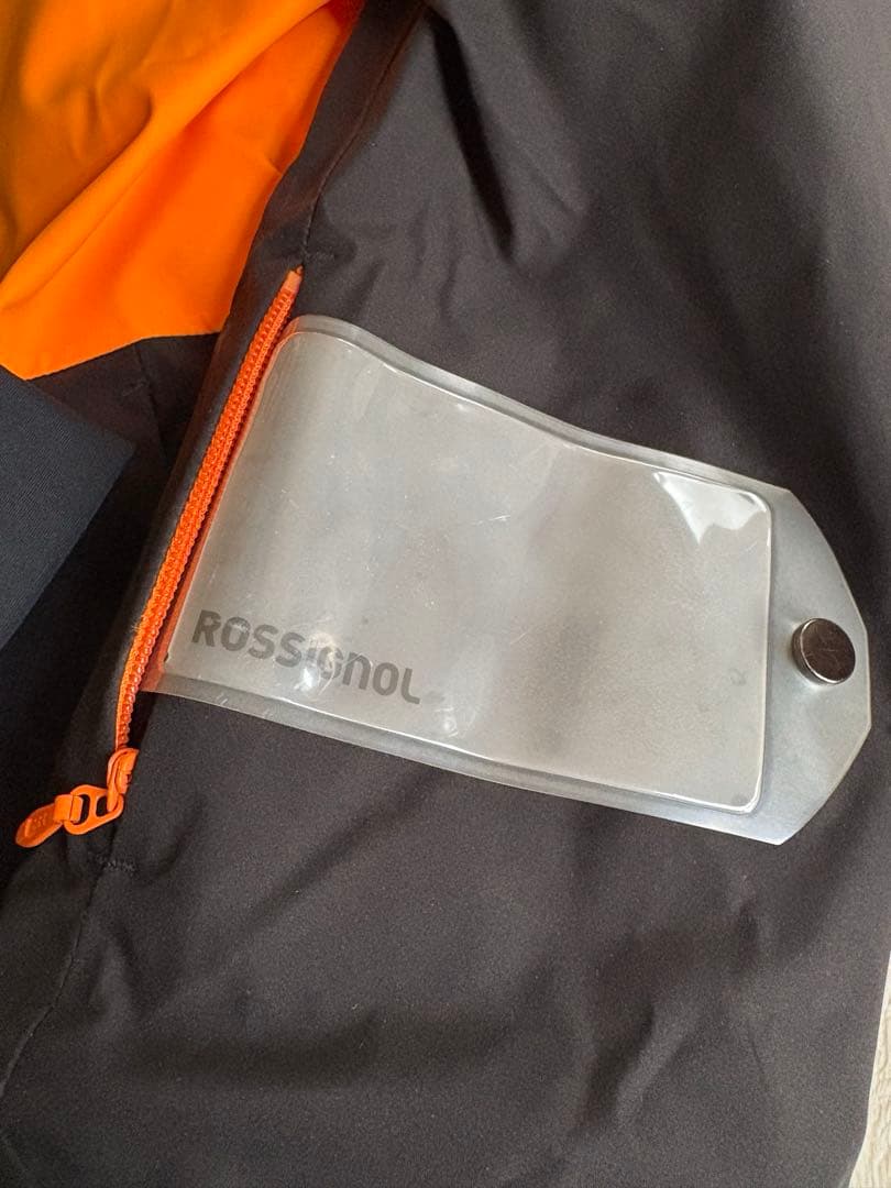 ROSSIGNOL スキーウェア 黒/オレンジ　上下セット