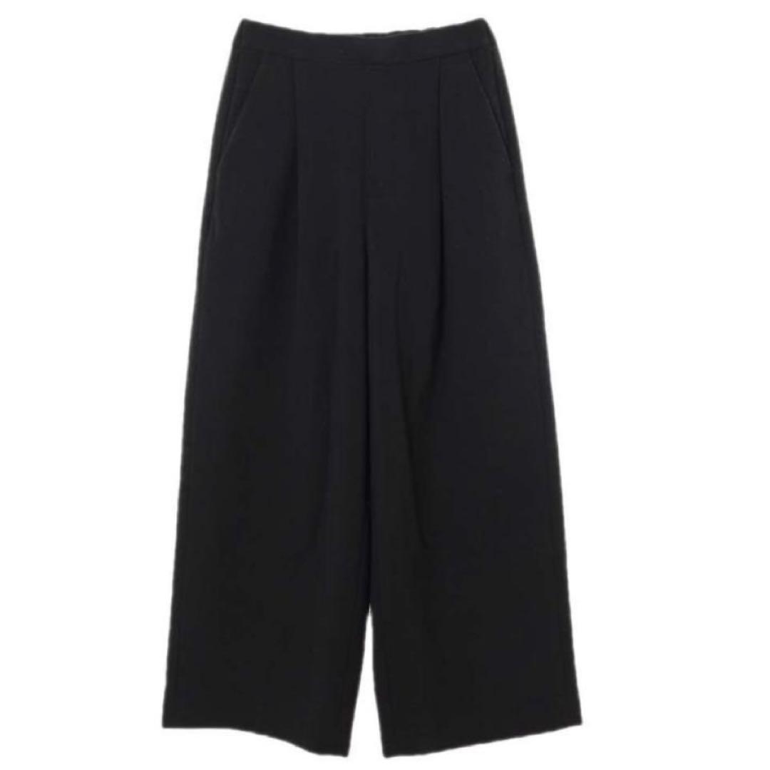 【極美品】ENFOLD ダブルクロス タックワイド パンツ 36 エンフォルド