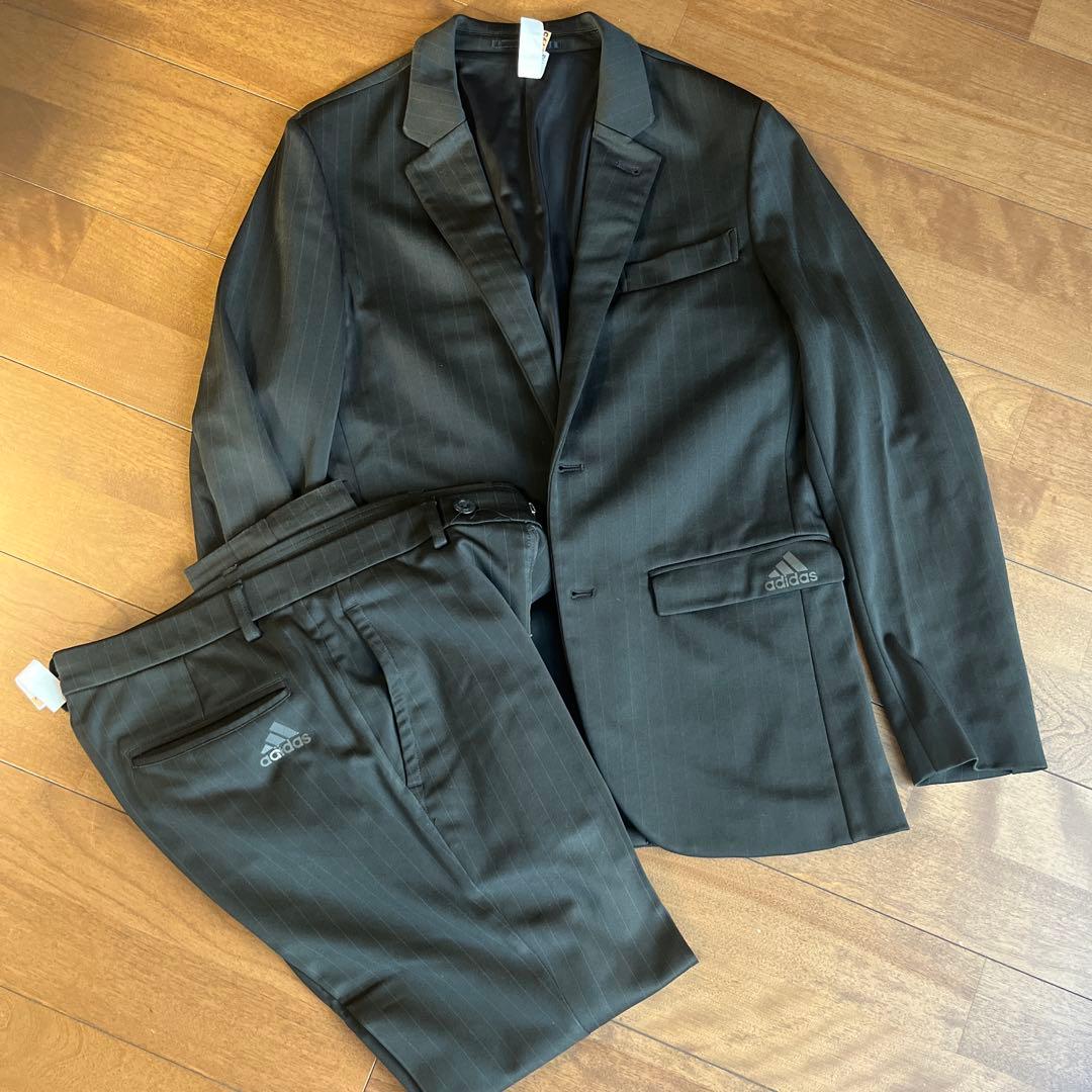 PSFA adidas ブラック ストライプスーツ M パンツ股下ダメージ有