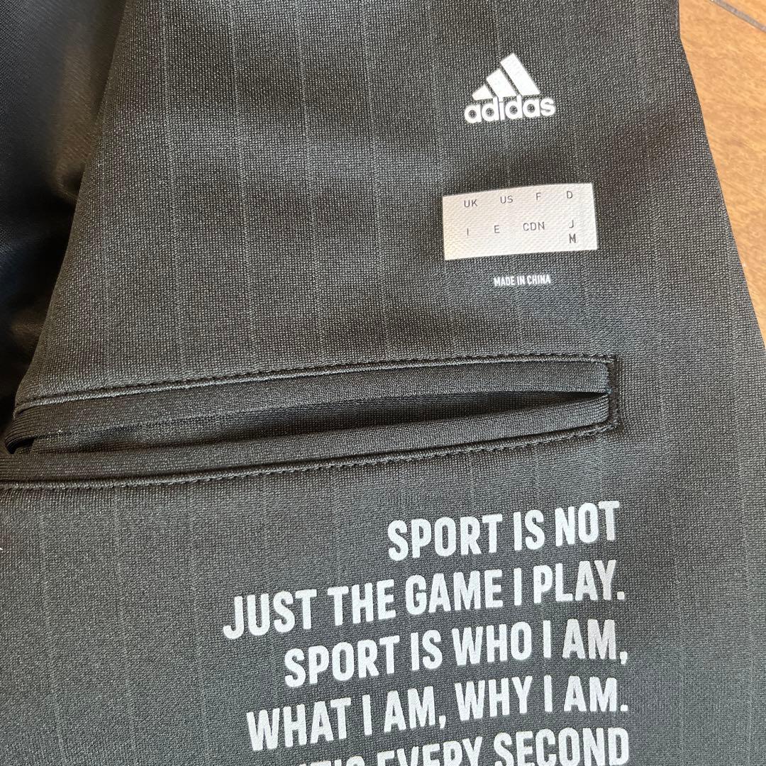 PSFA adidas ブラック ストライプスーツ M パンツ股下ダメージ有