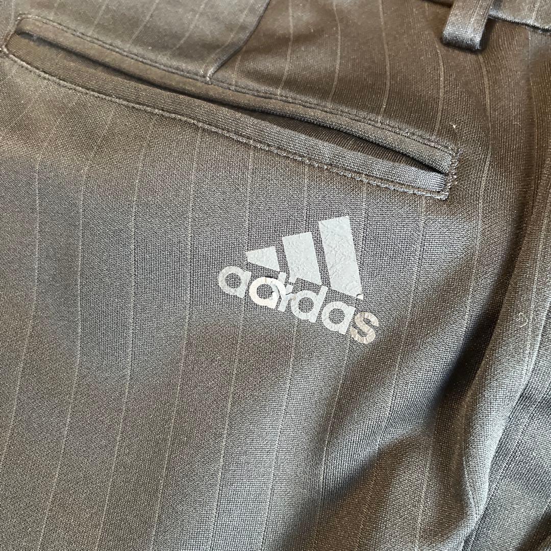 PSFA adidas ブラック ストライプスーツ M パンツ股下ダメージ有