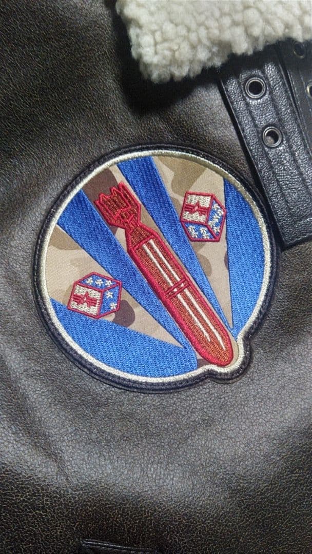 新品未使用　ALPHA B-3 フェイクムートン アルファ ワッペン付 L