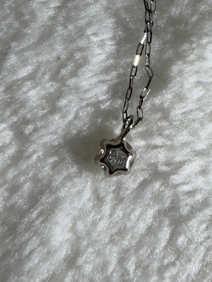 0.0.1カラット天然ダイヤモンドネックレスPT900