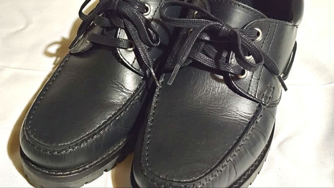 ARTESANOS 黒 モカシン・デッキシューズ