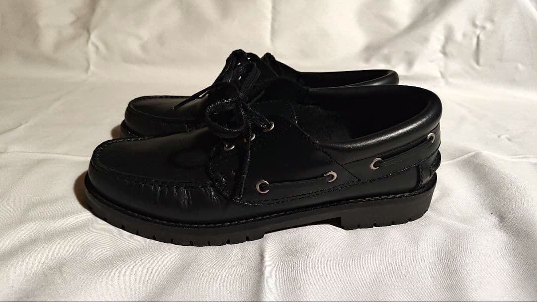 ARTESANOS 黒 モカシン・デッキシューズ