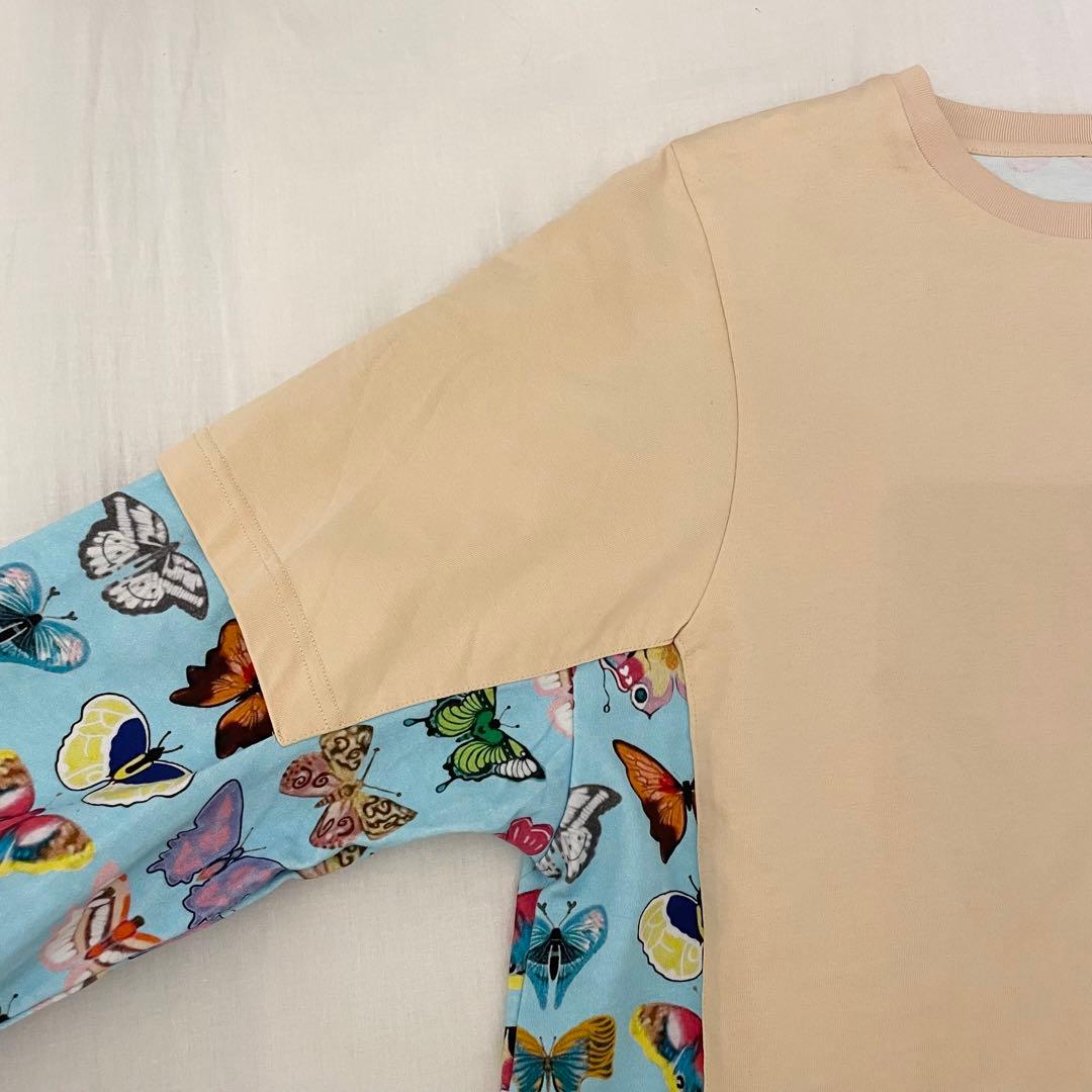【新品未使用タグ付き】Re.仲里依紗　蝶々柄ロングTシャツ
