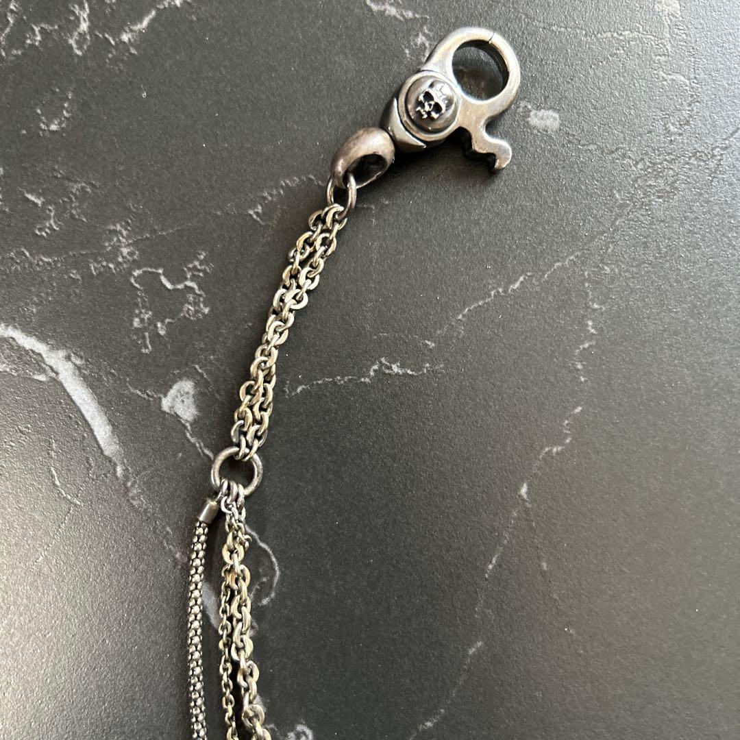 Roen 3連ウォレットチェーン　スカル　シルバー　925 hide