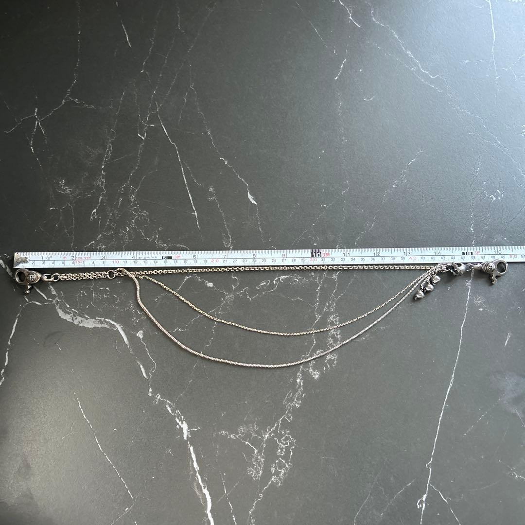 Roen 3連ウォレットチェーン　スカル　シルバー　925 hide