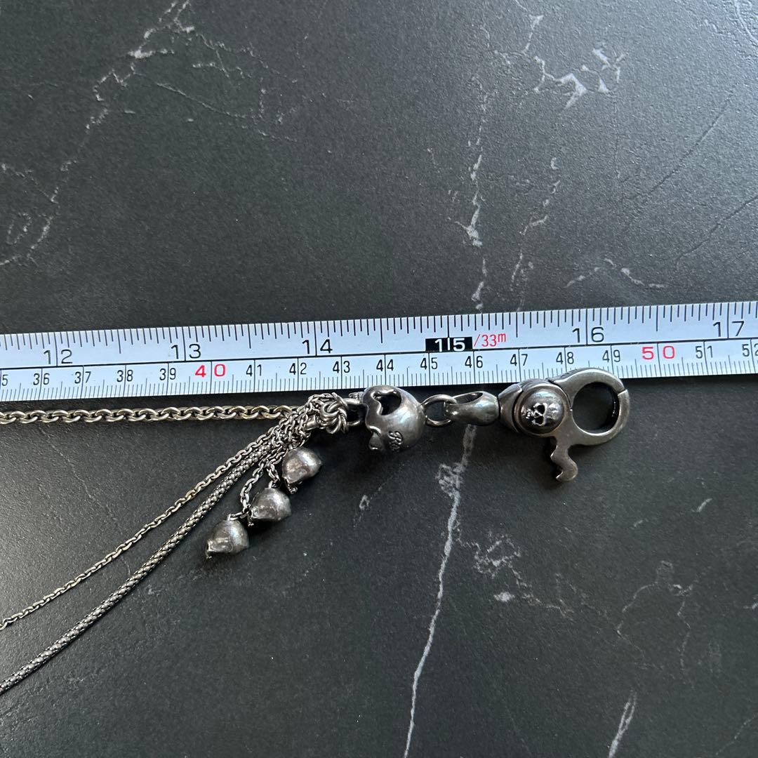 Roen 3連ウォレットチェーン　スカル　シルバー　925 hide