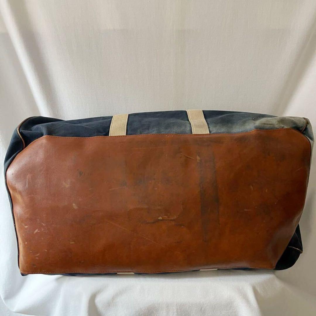 80s LL Bean レザーハンドル キャンバス ボストンバッグ ビンテージ