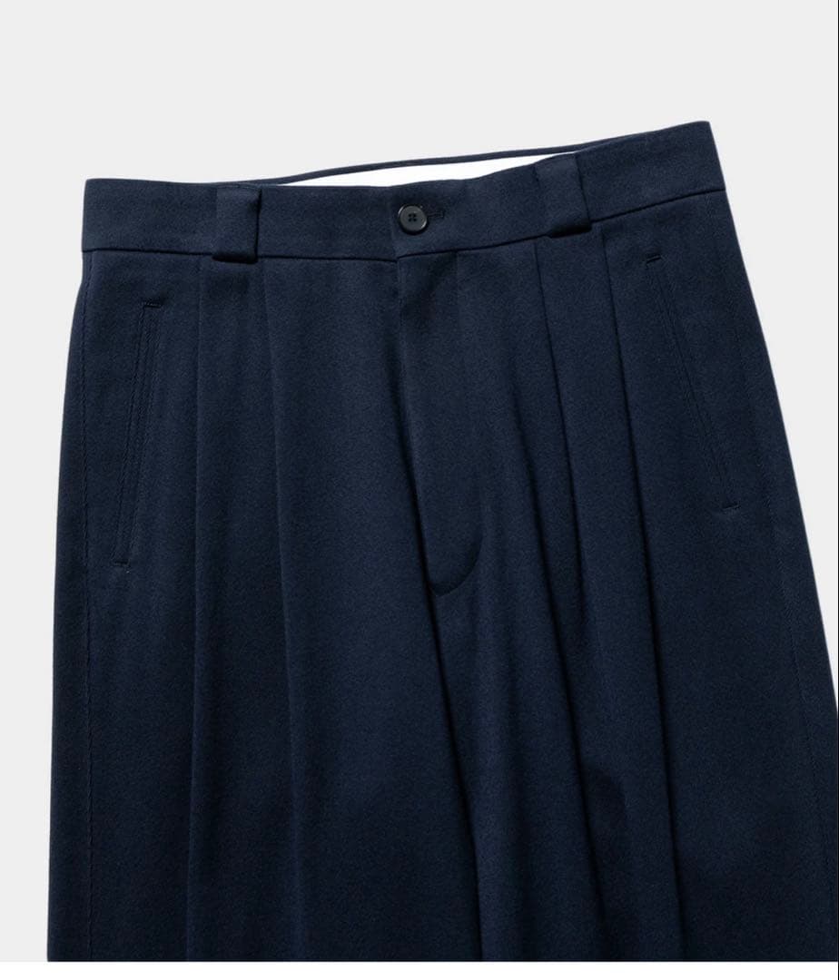 パンツ A.PRESSE COTTON SILK TWILL WIDE TROUSERS