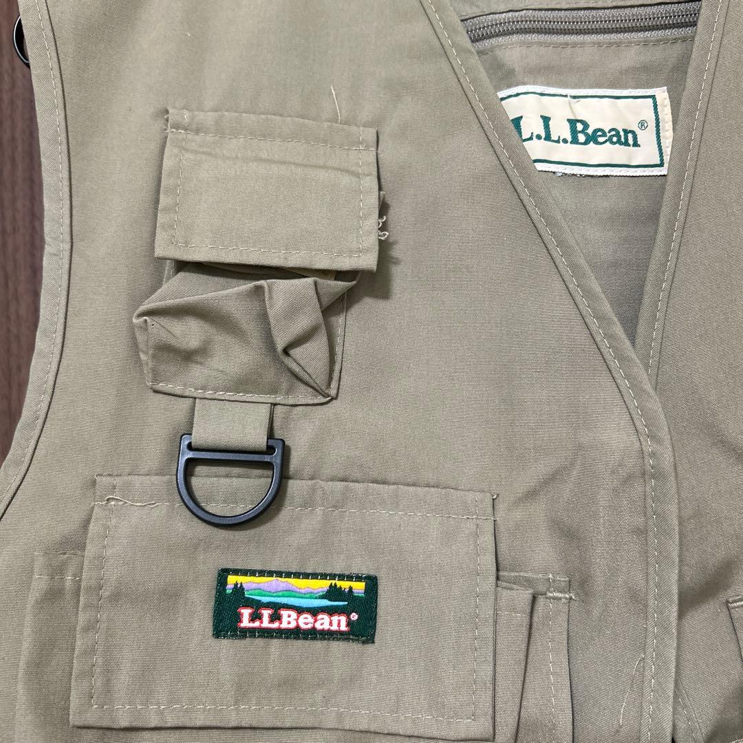 【ヴィンテージ】80s L.L.Bean ベージュ フィッシングドアベスト　古着
