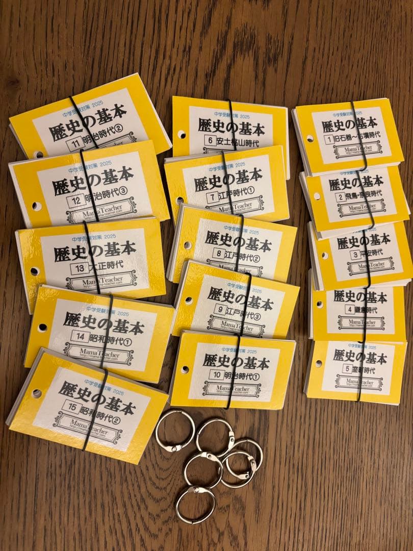 ママティーチャー　中学受験　高校受験　歴史の基本 1〜15セット